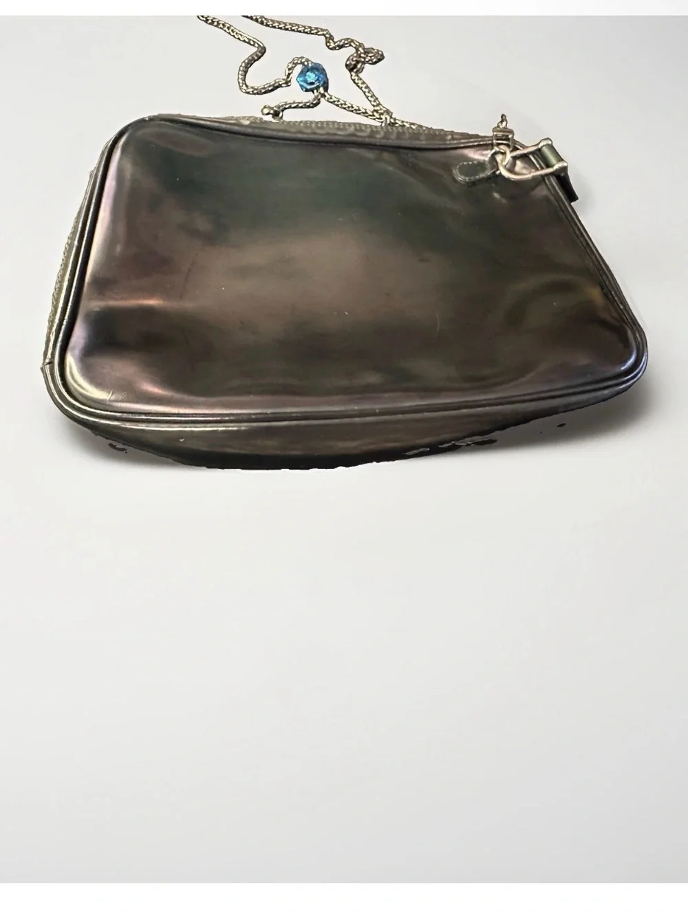 Gucci Black Patent Leather Wristlet/Crossbody Bag